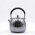 Pure 999 Fine Silver Elegant Hand-Hammered Polished Silver Teapot with Traditional Woven Handle - Handicraft Vera Lux