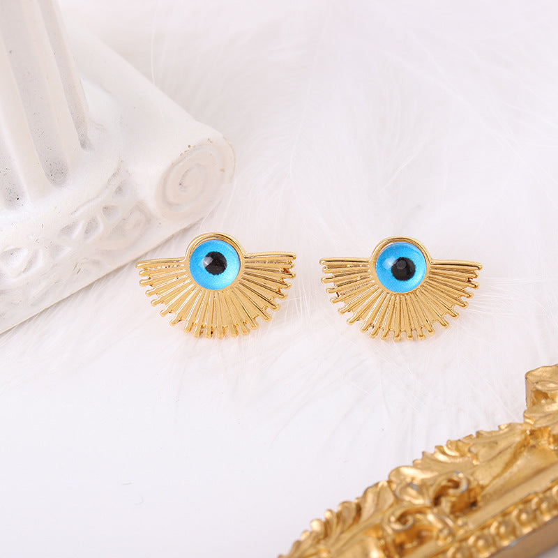 Evil Eye Fan Pendant Necklace Jewelry Set Vera Lux