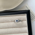 Brushed Round Stone Color Gem Open Ring For Women, Luxury Ins Style Niche Design, High-End Adjustable Index Finger Ring, Multi-color Options Vera Lux
