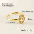 Female Ins Wind 18k Gold Titanium Steel Diamond Ring Vera Lux