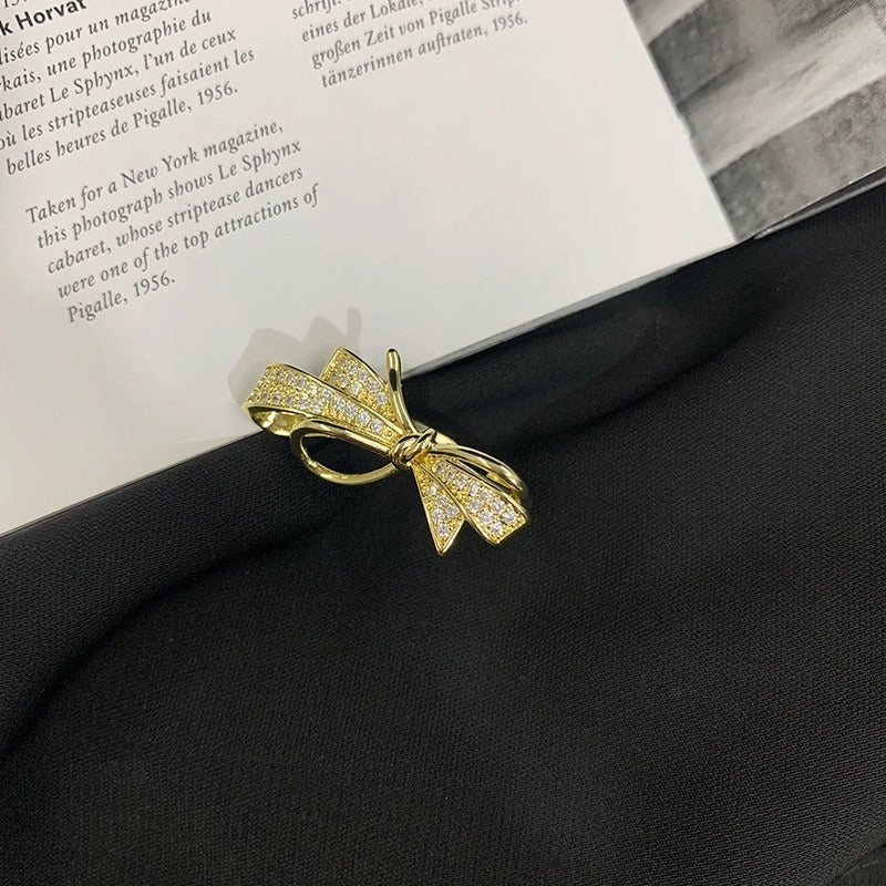 High-end Bow Ring For Women, Niche Light Luxury, Fashionable & Unique INS Style, Exquisite Open Index Finger Ring Vera Lux