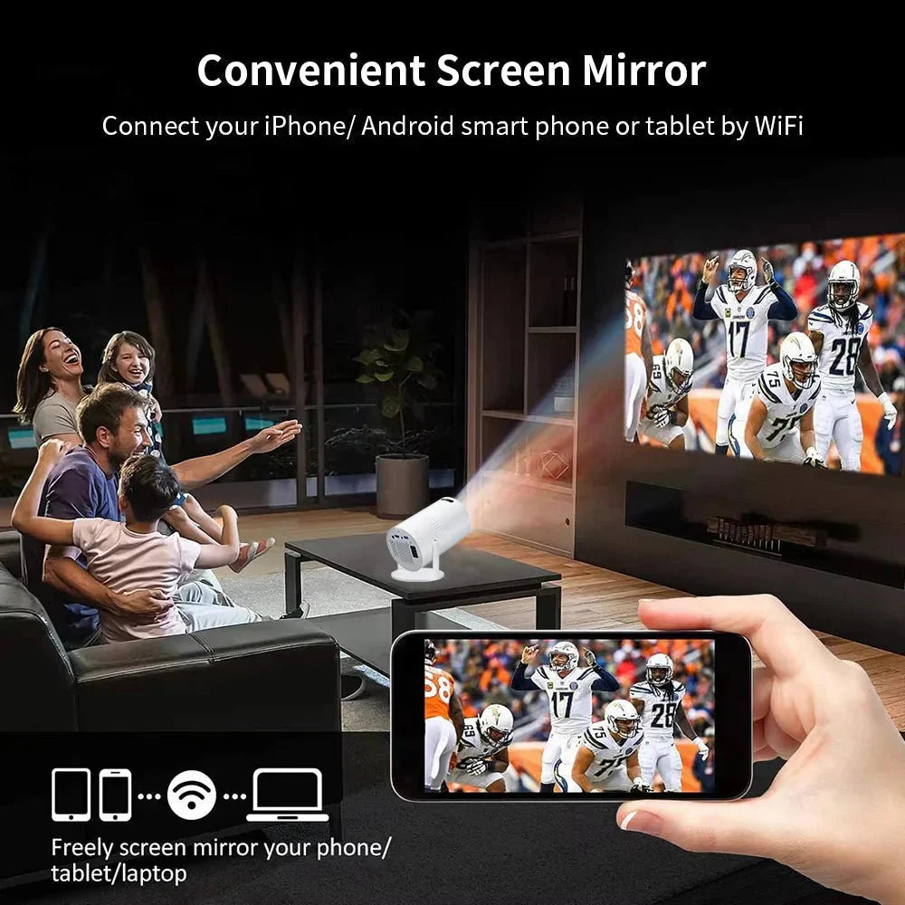 Salange P300 Mini Portable Projector - 4K 8K Video Decoding, 720P HD, Android 11, Wi-Fi, BT 5.1 Whatever the Treasure