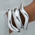 Wide-brimmed Bracelet Personalized And Bold With A Smooth Surface Vera Lux