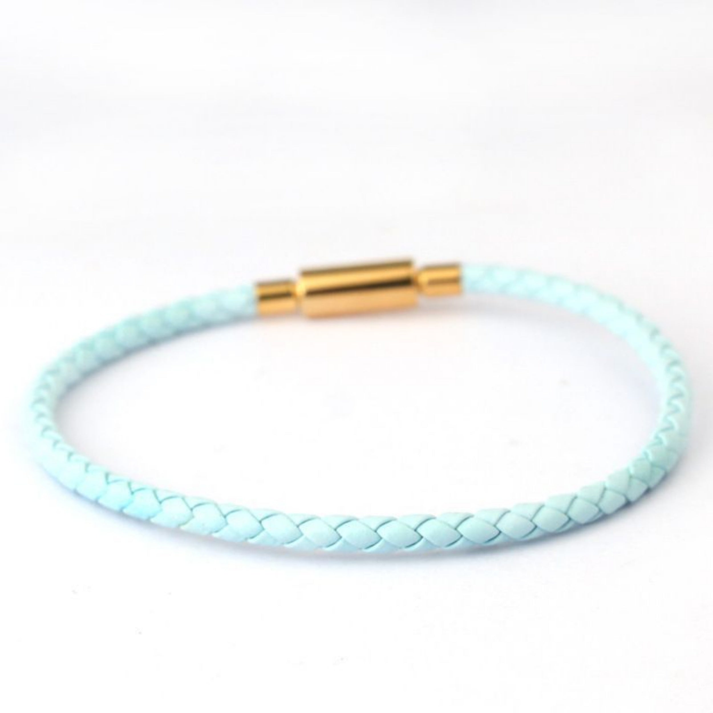 3.0mm Stainless Steel Leather Cord Bracelet With A Single Buckle And Wear-resistant Edging Vera Lux