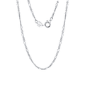 925 Sterling Silver Italian Sterling  Figaro Chain Necklace - Classic Design & Durable Craftsmanship Vera Lux