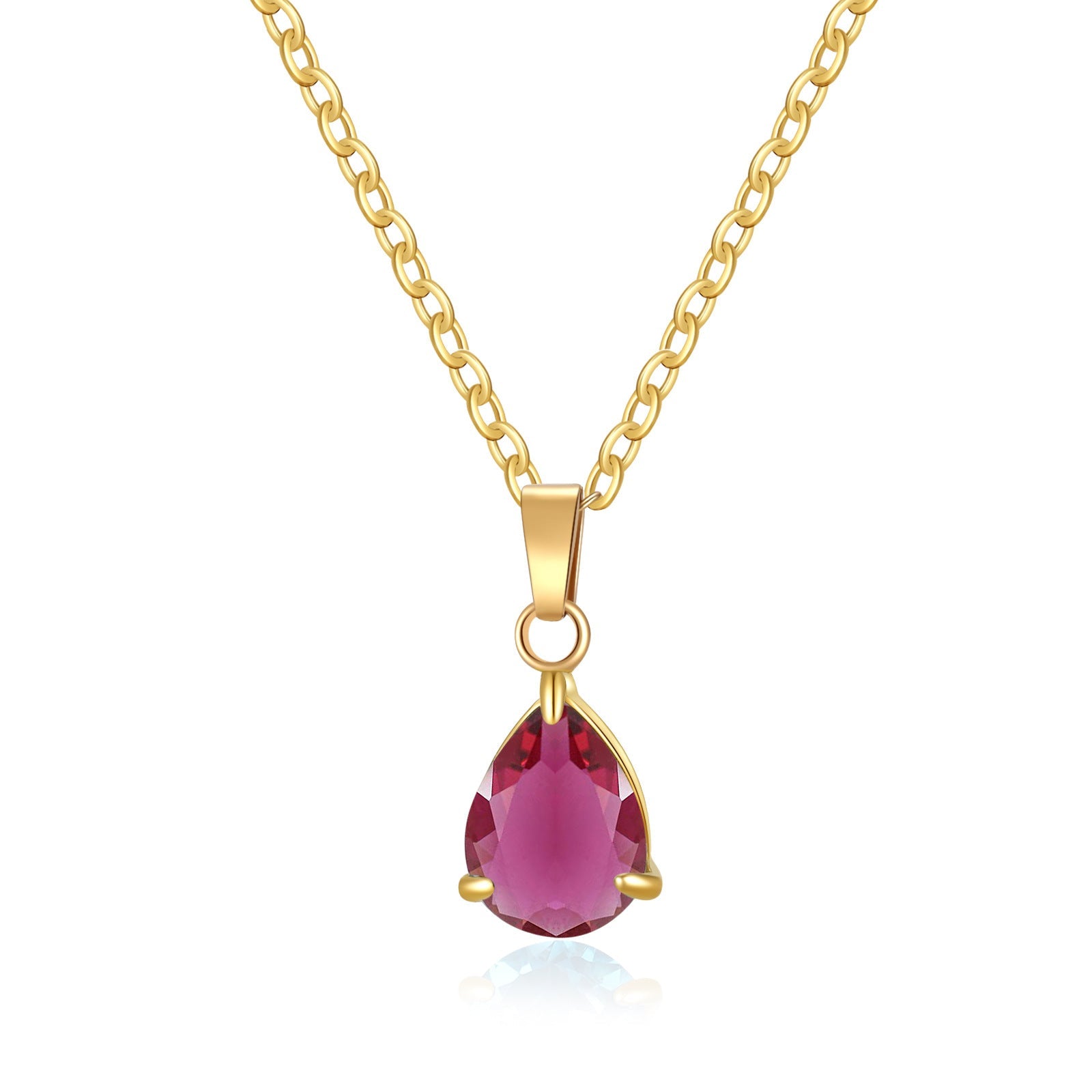 3A Water Drop Zircon Small Pendant Solitaire Pear-Shaped Zircon Womens Clavicle Chain Vera Lux