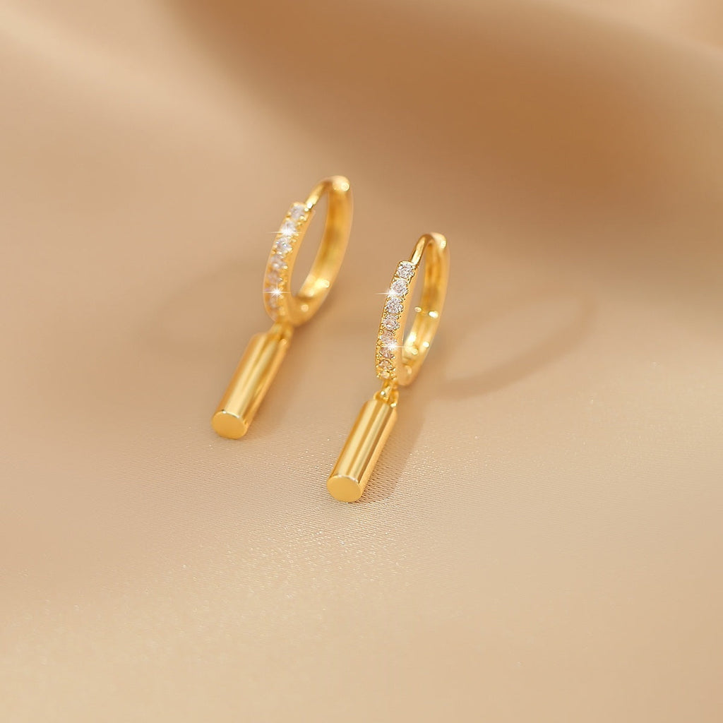 Cylindrical Geometric Niche Light-luxury Ear Clips Vera Lux
