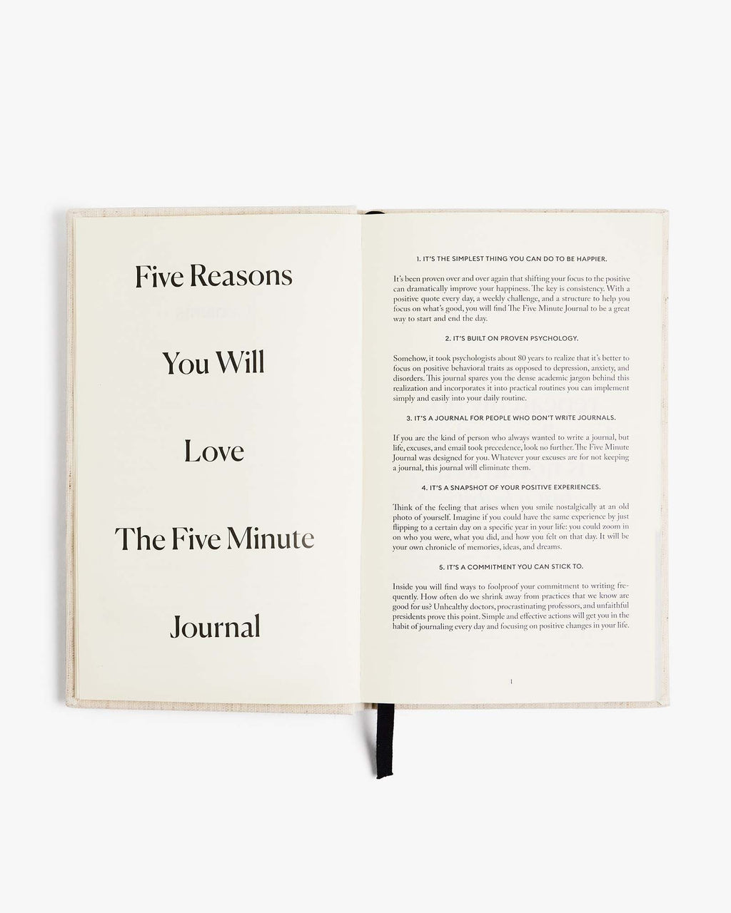 The Five Minute Journal - Original Linen Intelligent Change