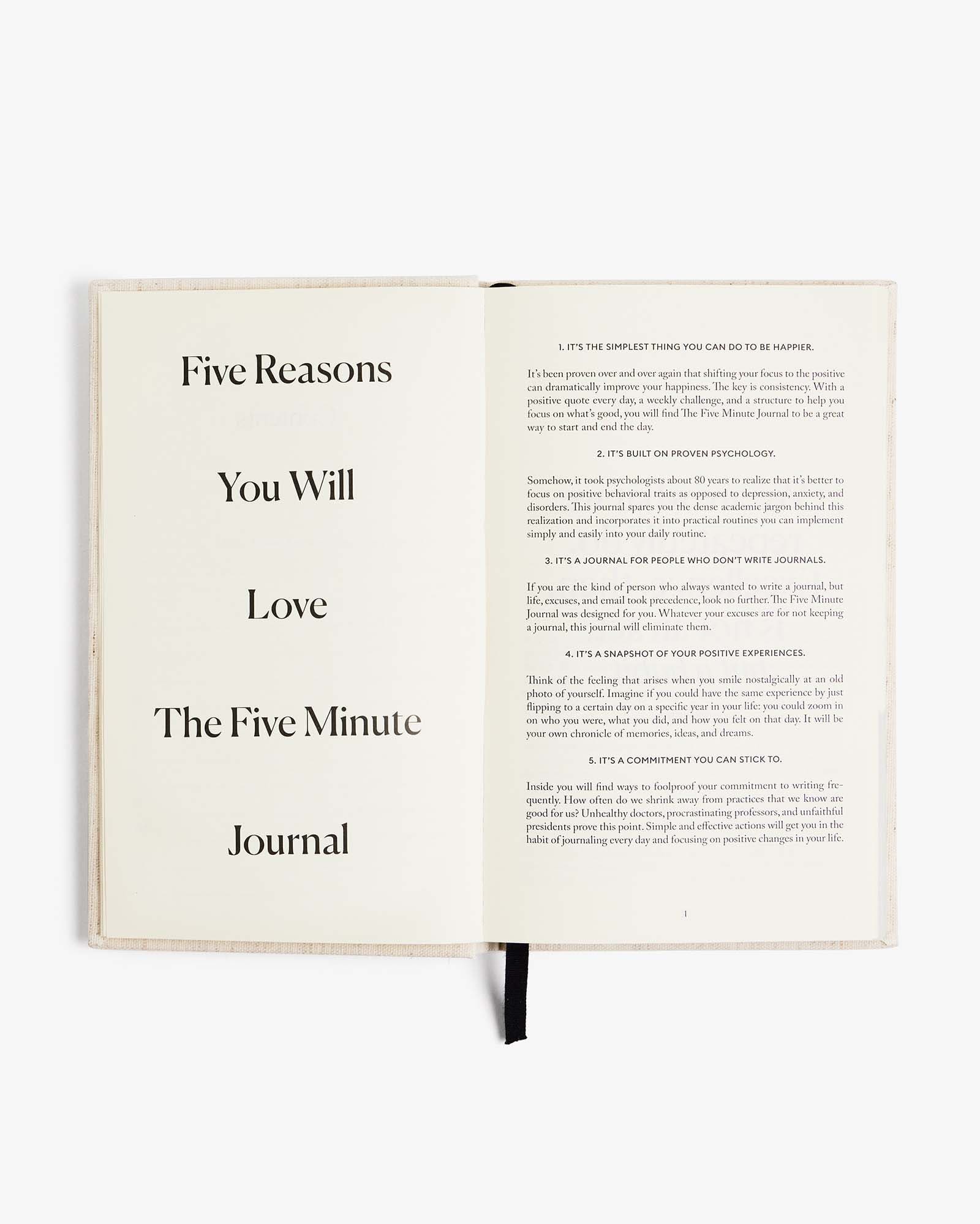 The Five Minute Journal - Original Linen Intelligent Change