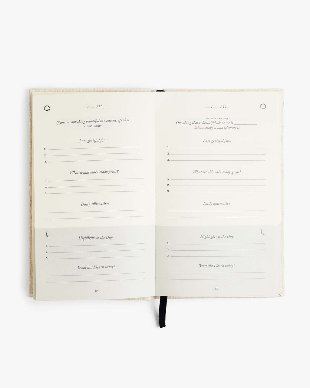 The Five Minute Journal - Original Linen Intelligent Change