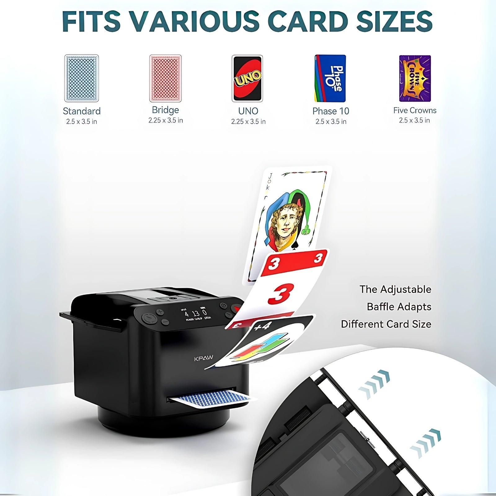 2-in-1 Automatic Card Shuffler & Dealer With 4 Card Drawing Remotes Poker Provoke