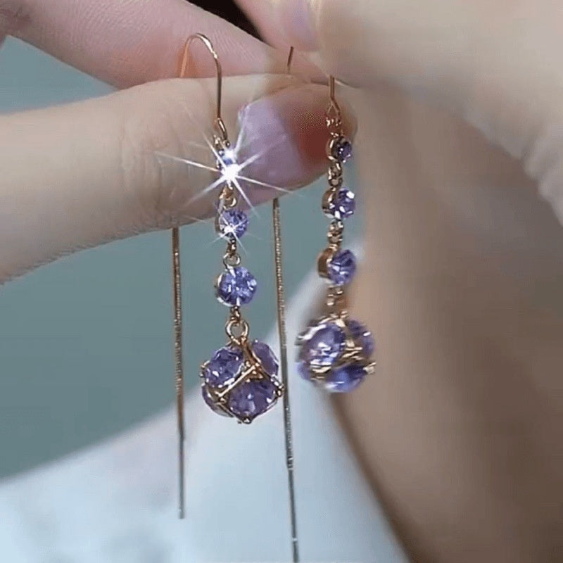 Elegant Zircon Tassel Earrings For Women Vera Lux