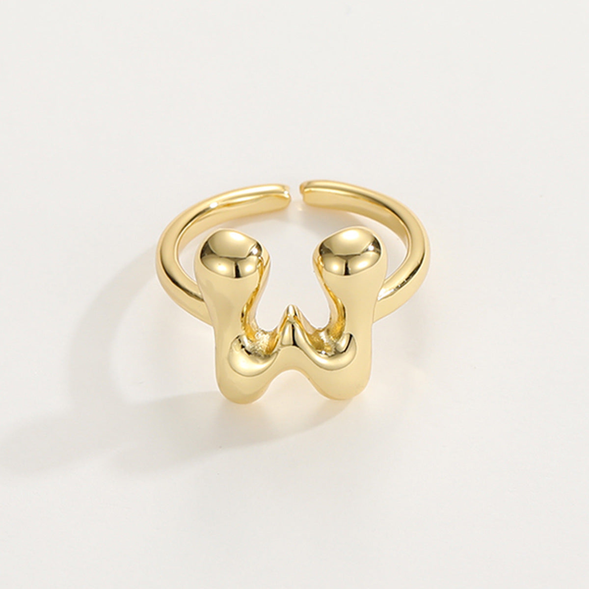 Adjustable English Letter Ring With Adjustable Opening Vera Lux