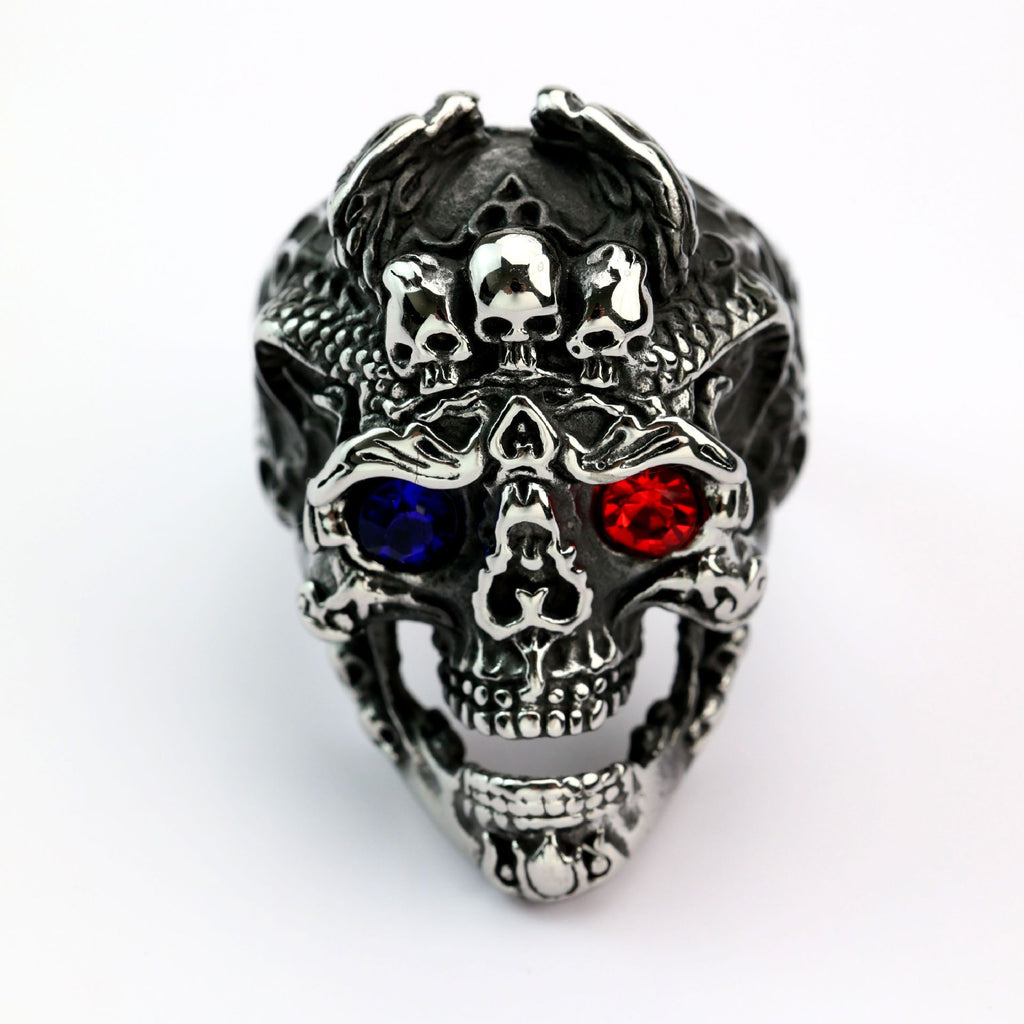 European And American Retro Stainless Steel Mens Ring, Bold And Punk-style Vera Lux