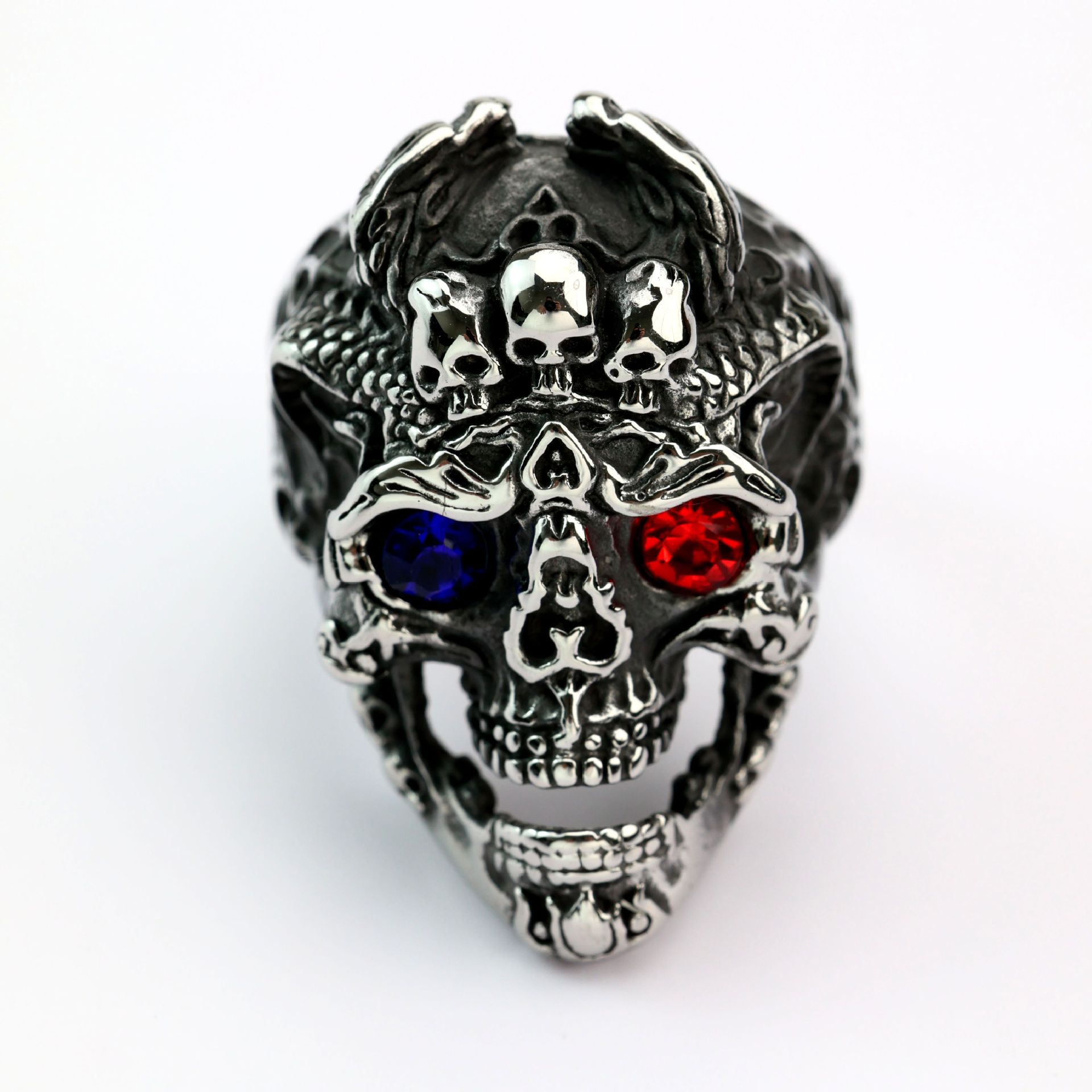 European And American Retro Stainless Steel Mens Ring, Bold And Punk-style Vera Lux