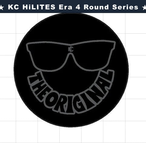 KC HiLITES Era 4 ROUND Series Light Cover Overlays - Universal StickerFab