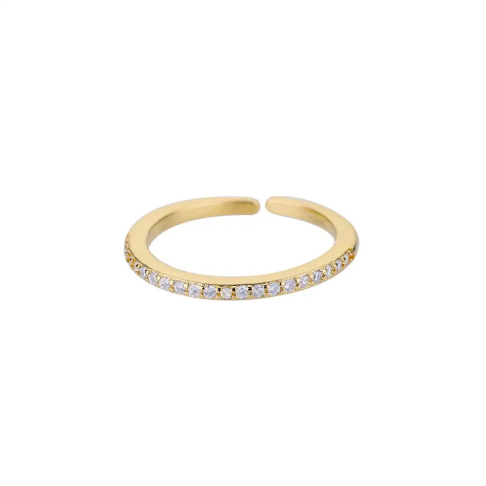 18k Gold-plated Ring, Niche And Unique, With Diamond Setting Vera Lux