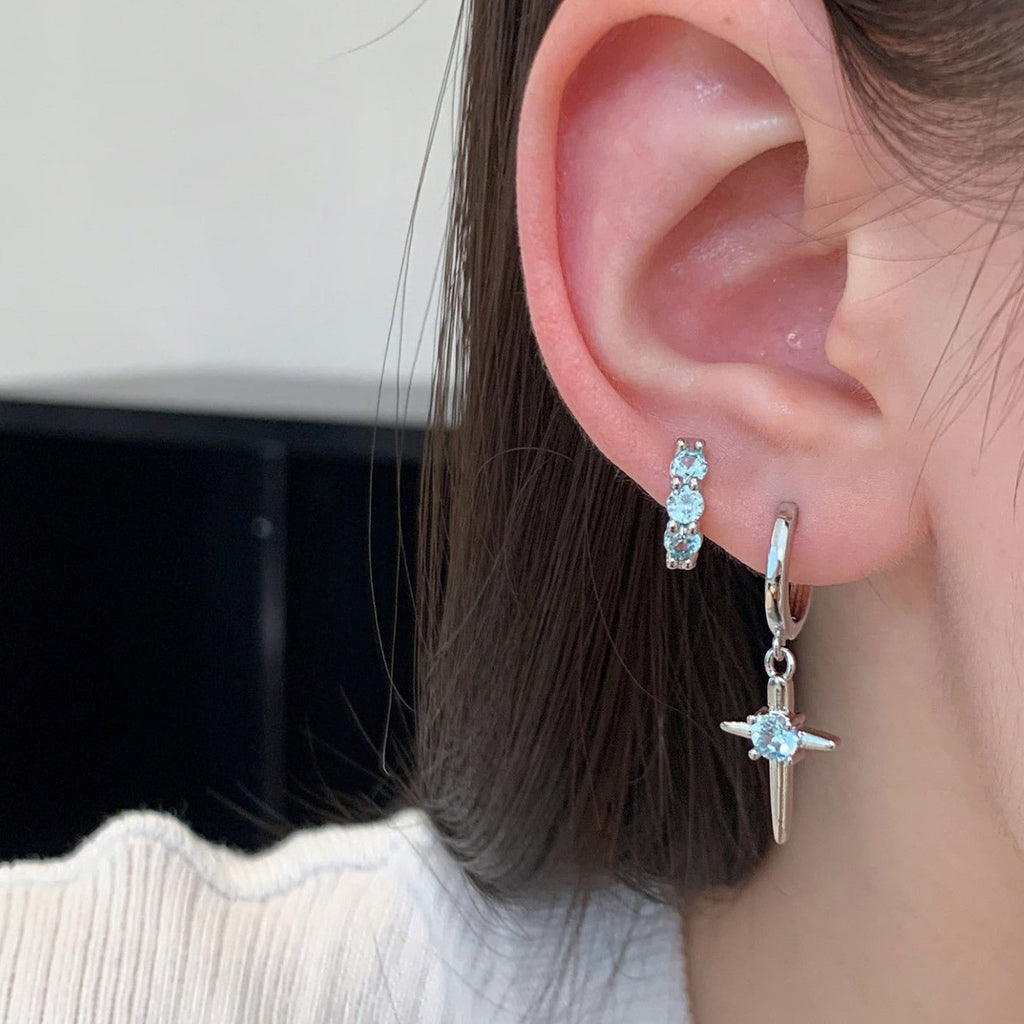 Niche Design Cross And Star Earrings Vera Lux
