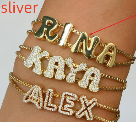 Personalized Bracelet Made By Combining English Letters Diy To Create A Name Vera Lux
