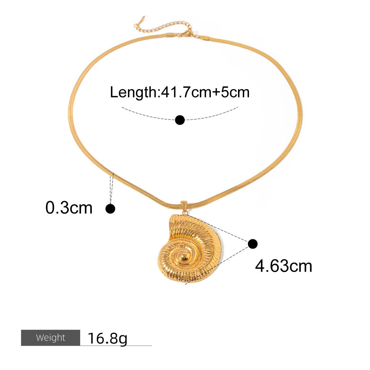 18K gold geometric shape with texture design high-end unique necklace Vera Lux