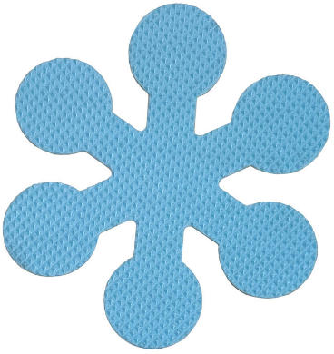 Anti-slip sticker-Snowflake-Black-8 * 8cm-with black scraper-PEVA-12 pieces Vera Lux