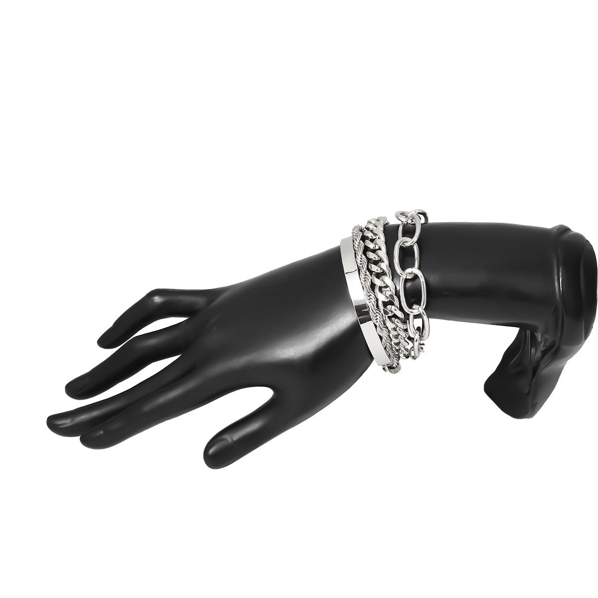 Smooth C-shaped mixed twist O-shaped bracelet Vera Lux