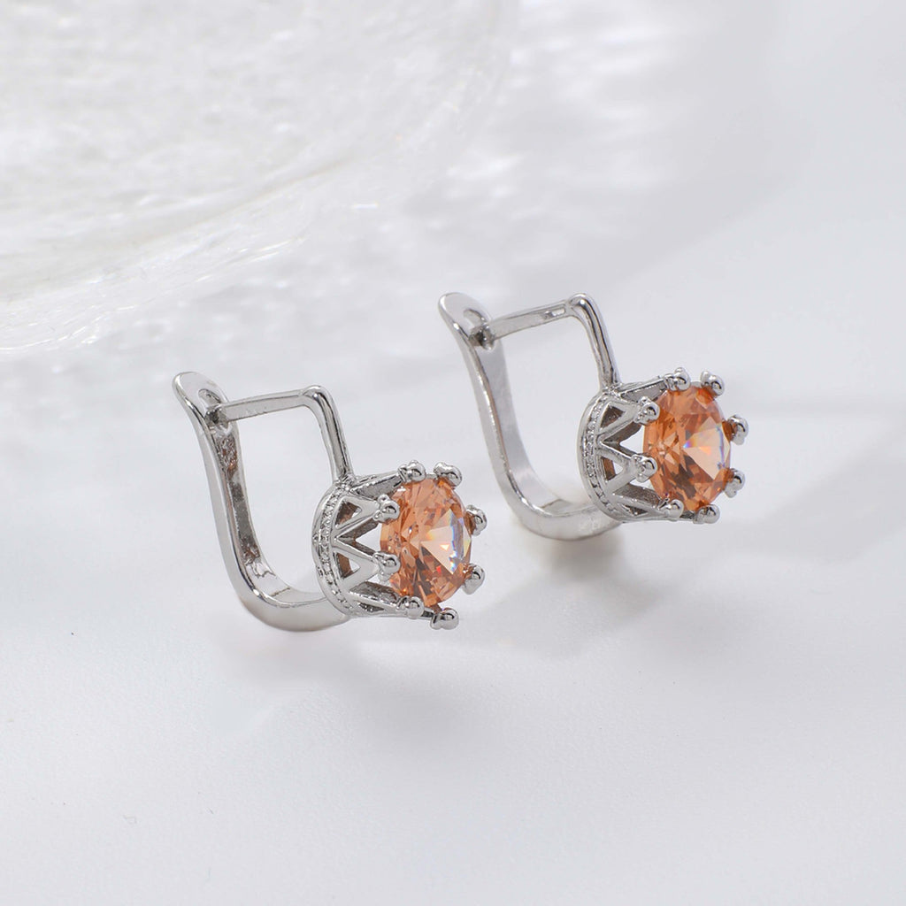 New Round Zircon Earrings For Women Vera Lux
