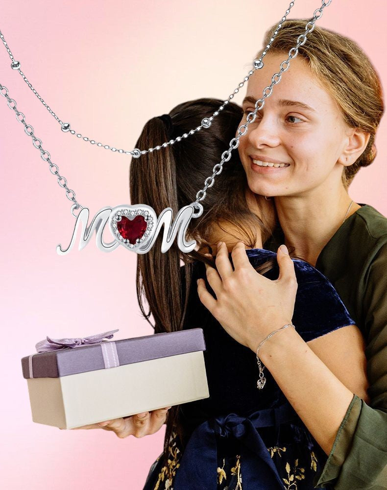 Whatever the Treasure Mom Heart Layered Necklace Vera Lux