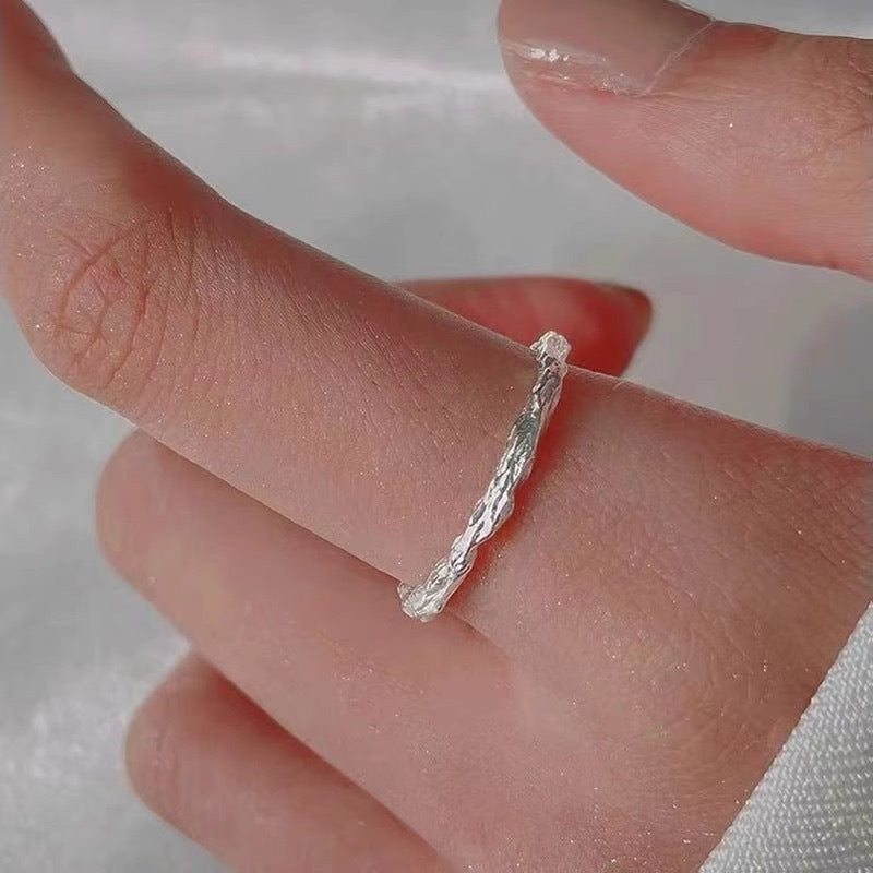 Personalized Open-End Textured Ring For Women Simple And Cool Style Vera Lux
