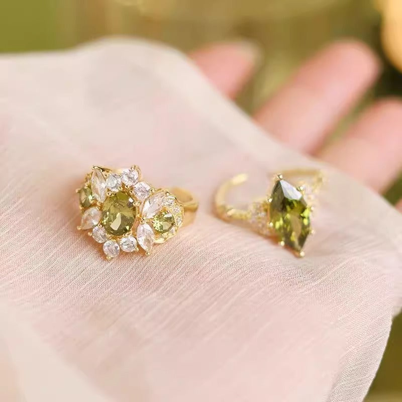Alloy Electroplated Vintage Oval Open Ring, Unisex Jewelry Vera Lux