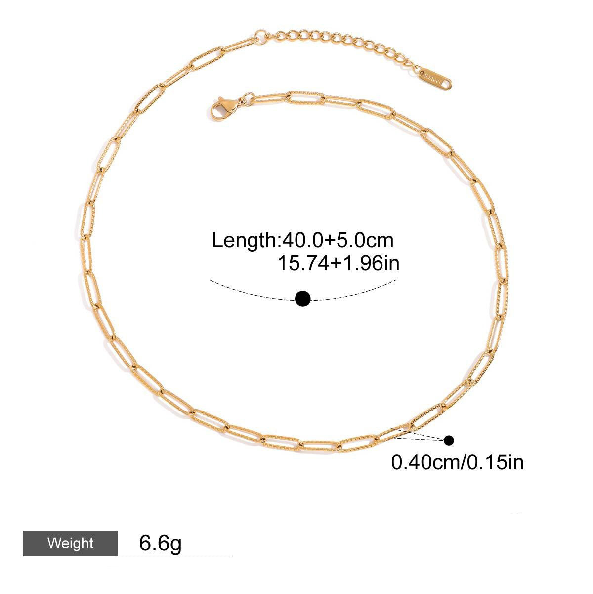 18K gold chain with gold and silver color matching design simple and elegant necklace Vera Lux
