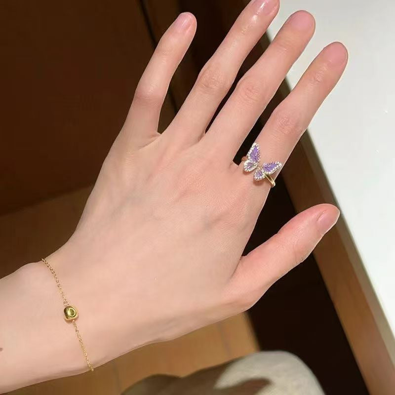 2026 New Luxury Fairy Butterfly Ring For Women, Korean Style Niche Unique Design Ring Vera Lux