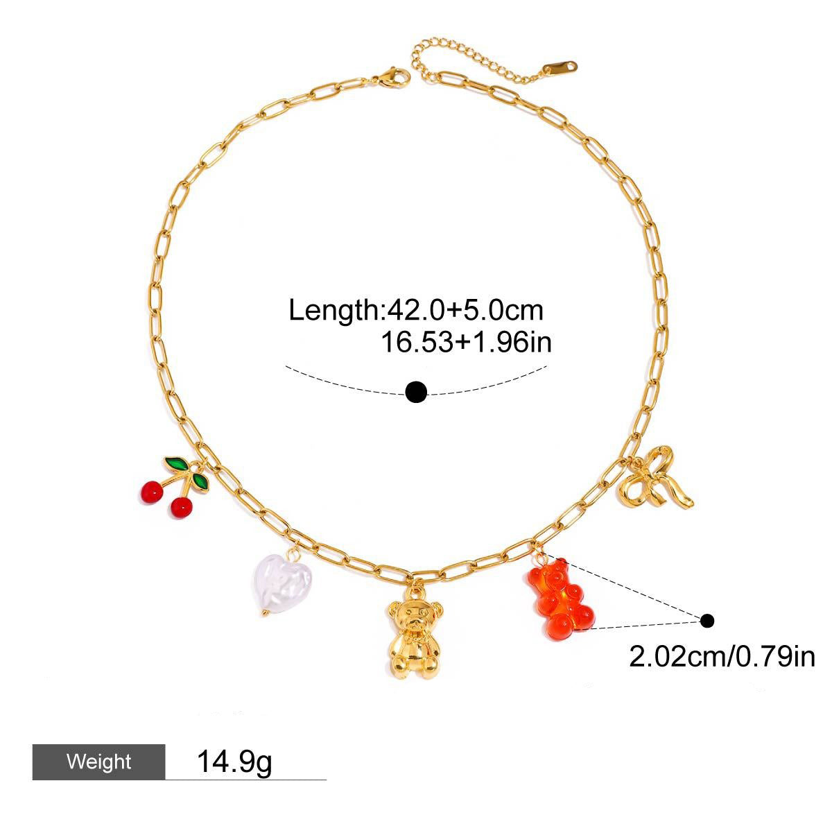 18K Gold Geometric Design Trendy Personality Necklace Vera Lux
