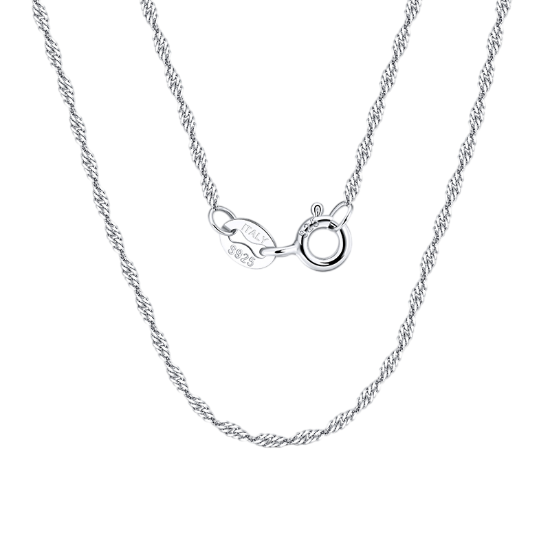 925 Sterling Silver Italian Craftsmanship Sterling  Rope Chain Necklace - Classic Elegance Meets Timeless Design Vera Lux