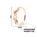 Womens Personality Leaf Ring Vera Lux