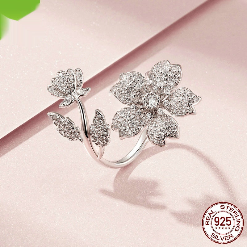 Cherry Blossom Open Adjustable Ring Vera Lux