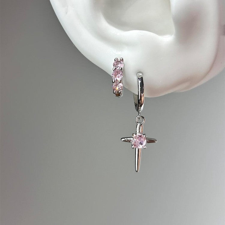 Niche Design Cross And Star Earrings Vera Lux