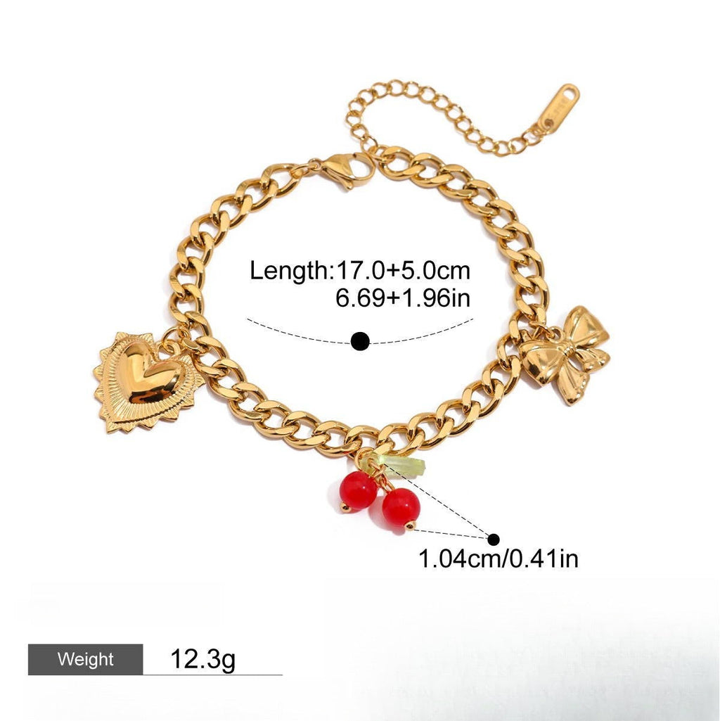 18k gold light luxury stacking pearl bracelet Vera Lux