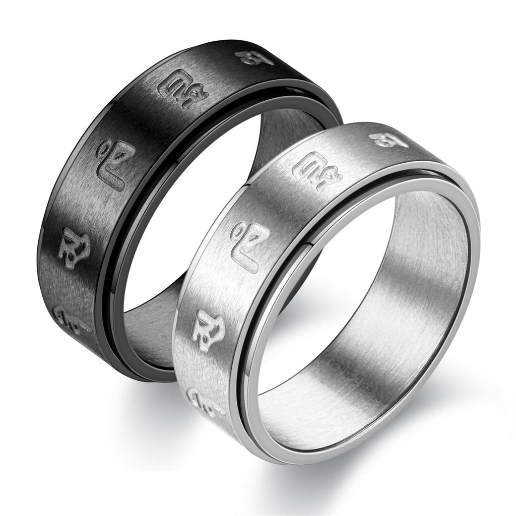 Titanium Steel Rotating Ring For Men Vera Lux