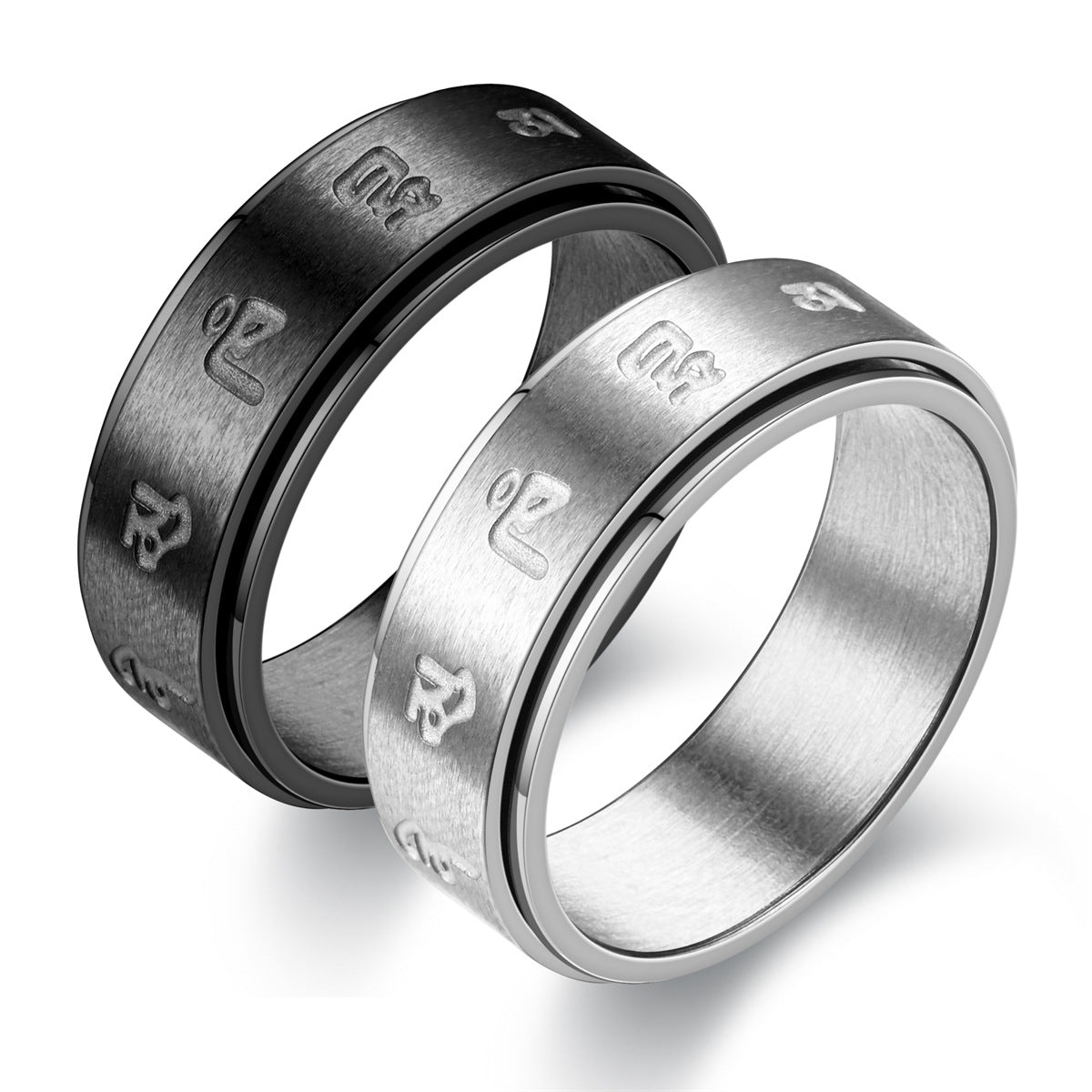 Titanium Steel Rotating Ring For Men Vera Lux