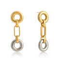 18K gold hoop earrings, a luxurious and sophisticated pair of stud earrings. Vera Lux