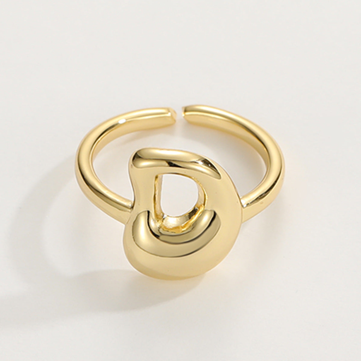 Adjustable English Letter Ring With Adjustable Opening Vera Lux