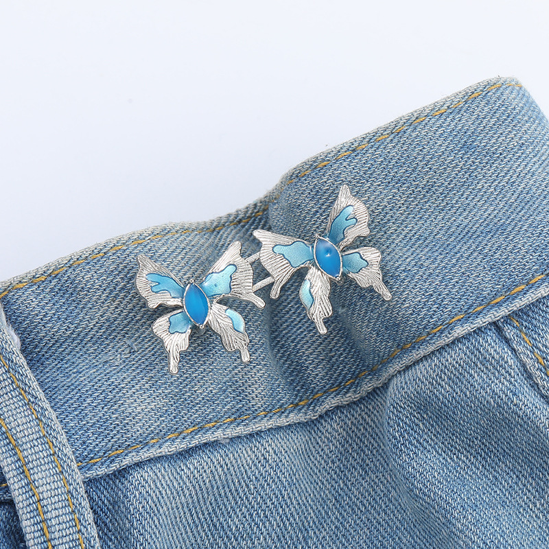 Butterfly waist buckle-Silver-Alloy-1 pair Vera Lux