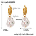 French-style Colored Diamond Asymmetric Bead Earrings Vera Lux