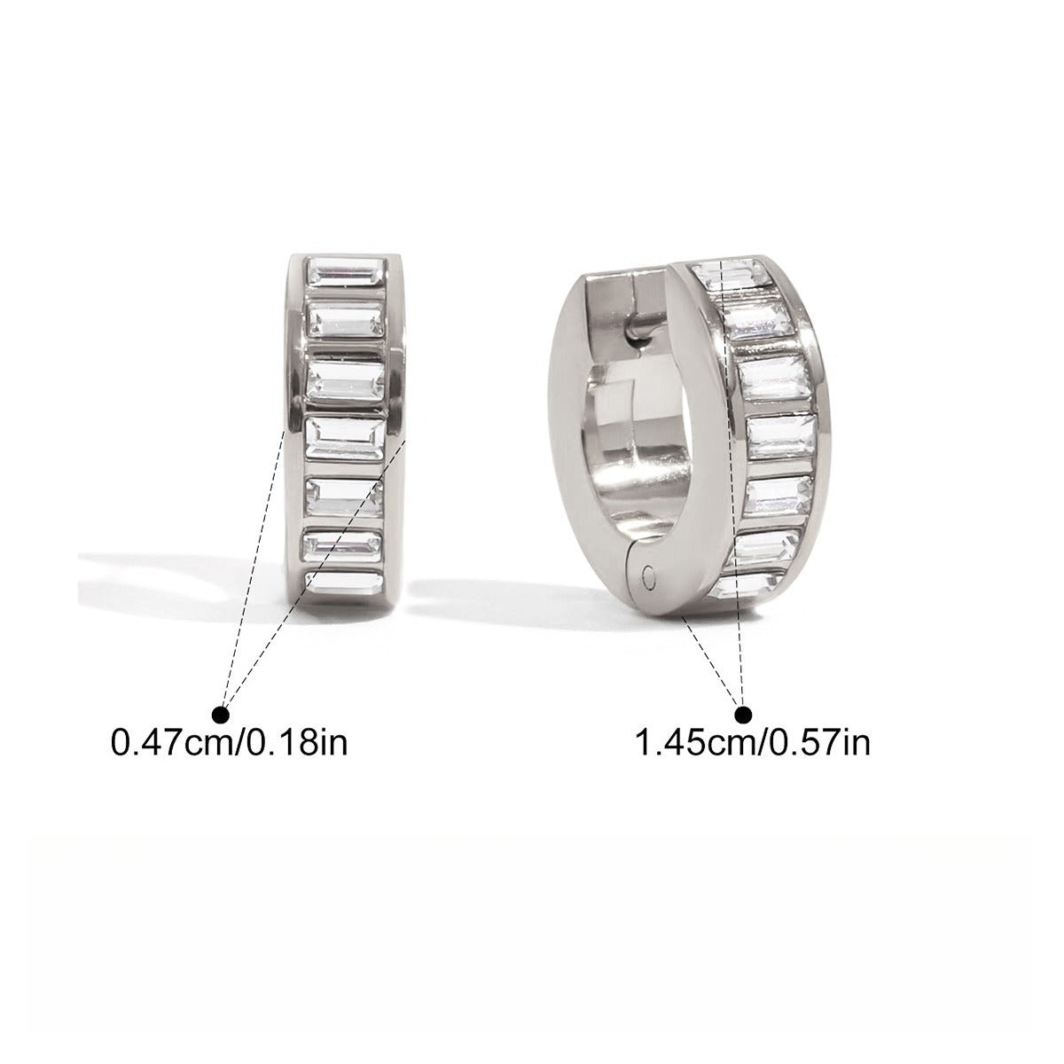 Luxurious and sophisticated 18K gold earrings inlaid with rhinestones. Vera Lux