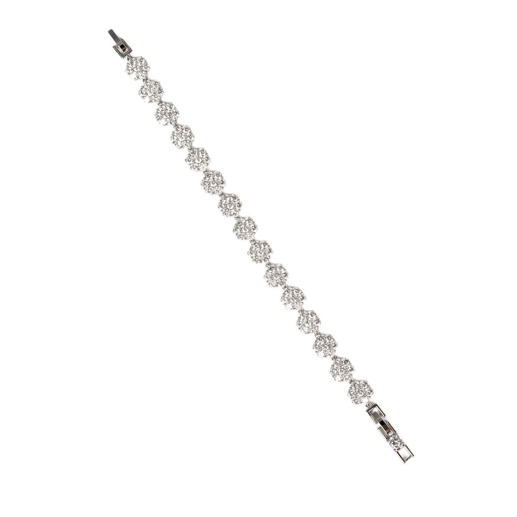 S925 Silver & Cubic Zirconia Camellia Bracelet Vera Lux