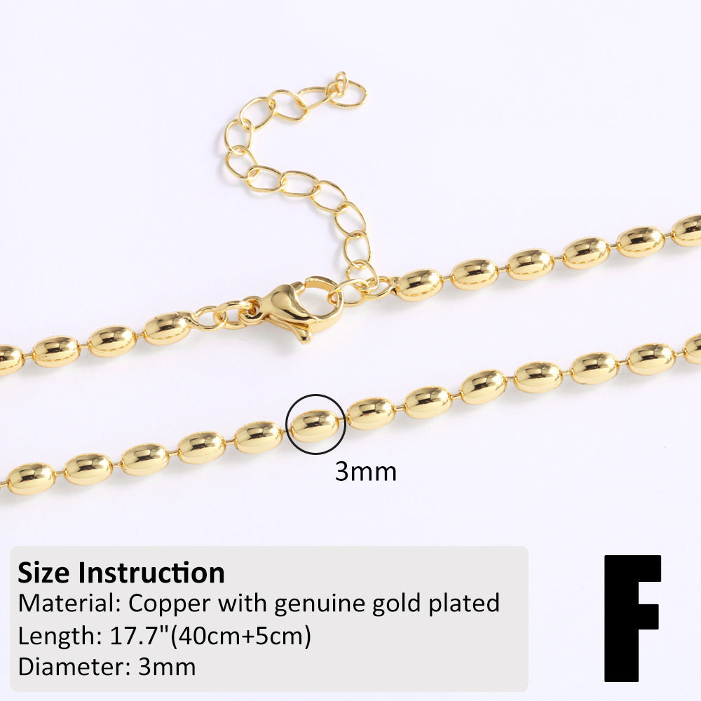 Copper-plated 18k Gold DIY Hip-hop All-match Chain Necklace Vera Lux