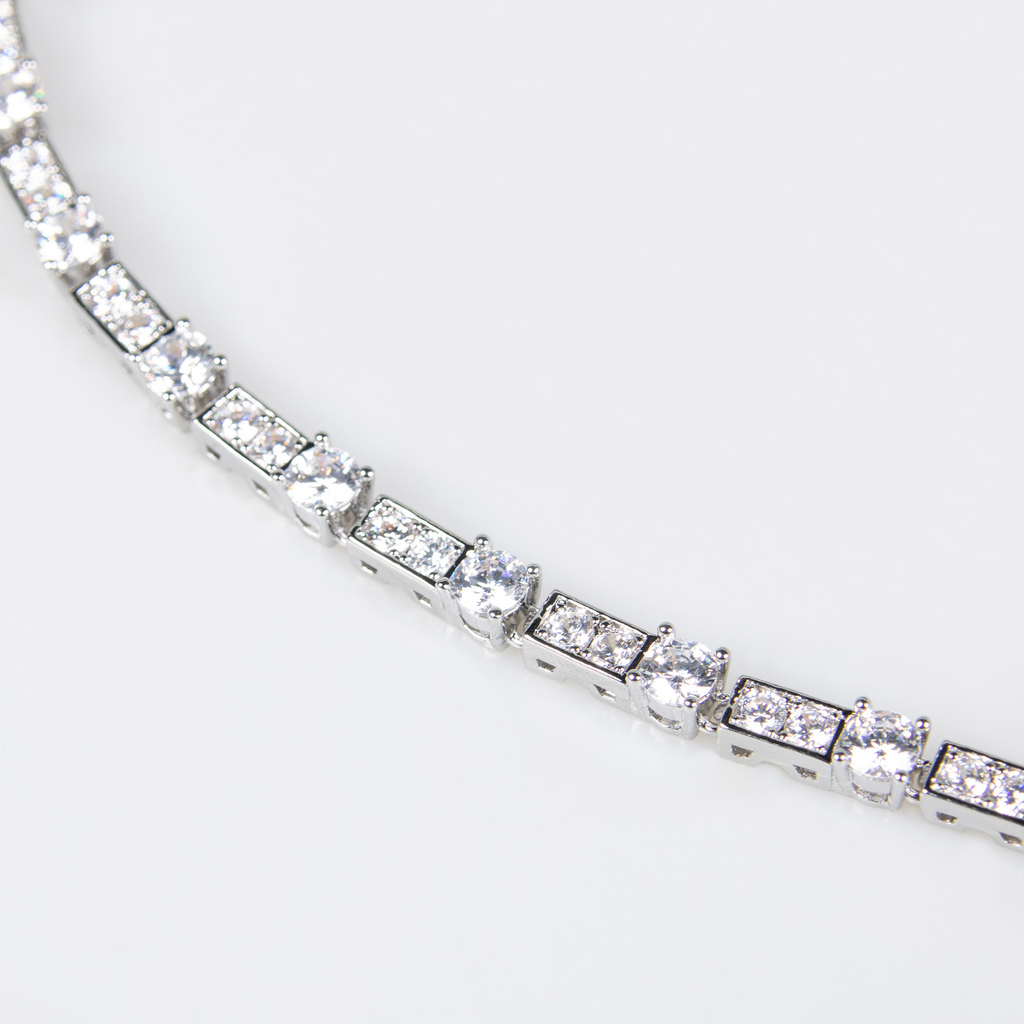 S925 Silver Snake-Shaped Necklace Set with Full Zirconia Pave Vera Lux