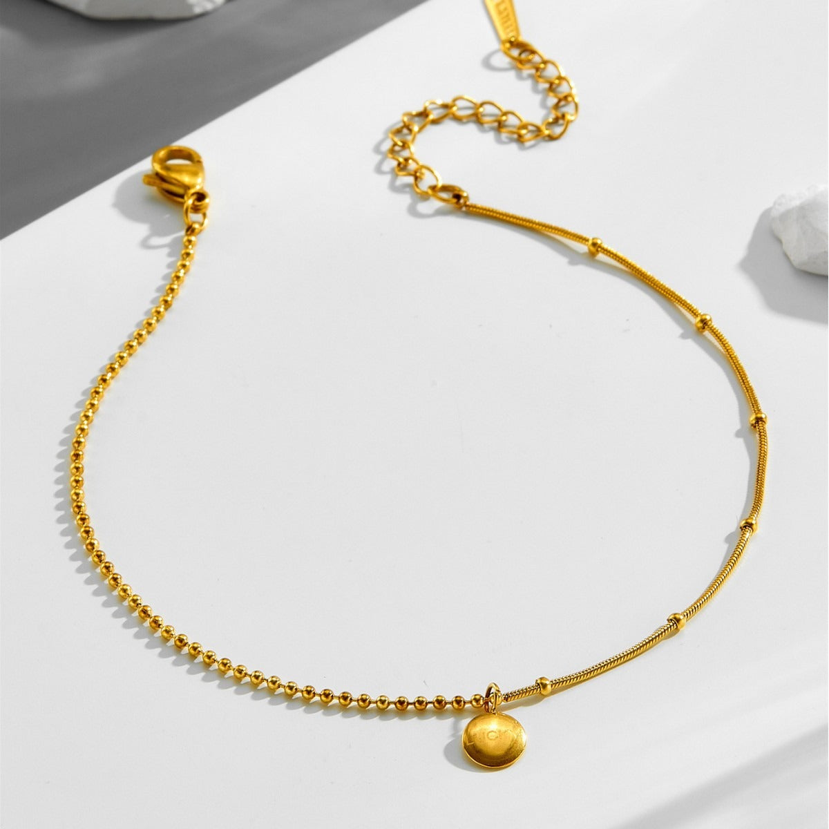 18K gold versatile ins style personalized fashion titanium steel anklet Vera Lux