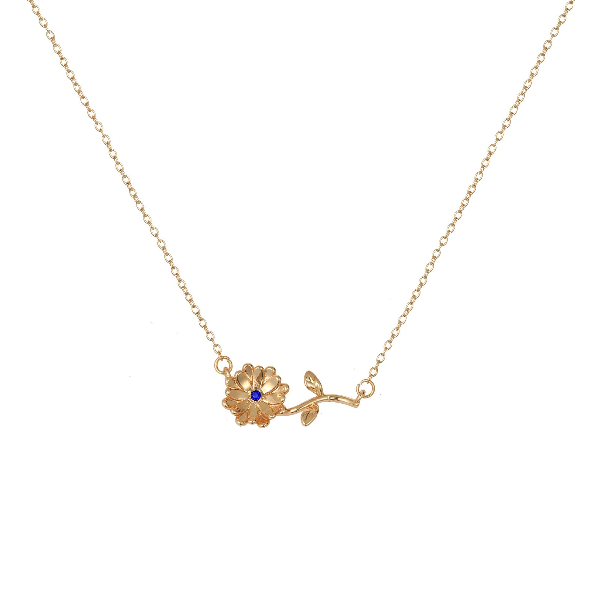 December Birth Flower 3D Pendant Necklace Vera Lux